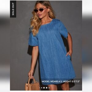 Vici Dolls Blue Denim Dress